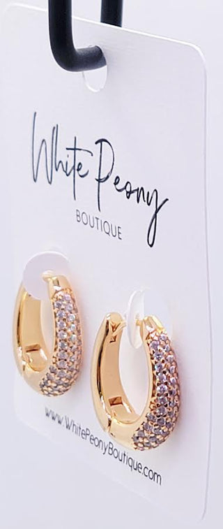 Pavé Hinge Hoops *Final Sale*