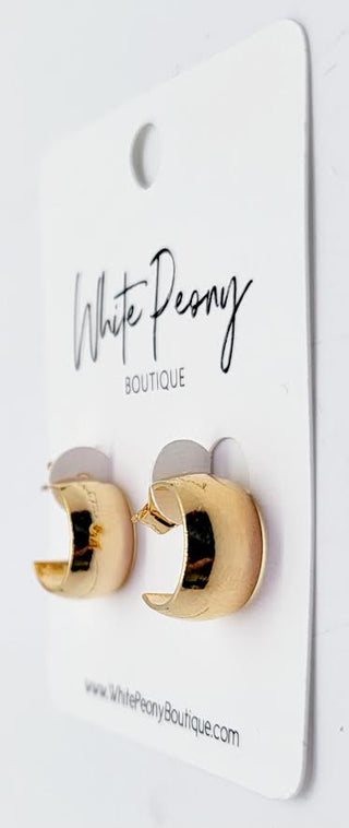 1/2" Scoop Open Hoop Earrings. *Final Sale*