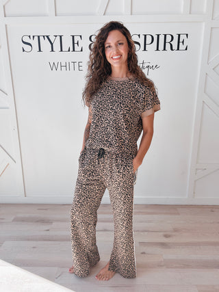 Jocelyn  Short Sleeve Leopard Top