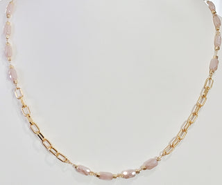 Open Chain and Prism Square Bead Necklace *Final Sale*