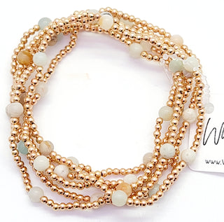 Delicate Gold Bead and Accent Bead Bracelets. *Final Sale*