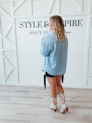 Nona Western Yoke Denim Shirt