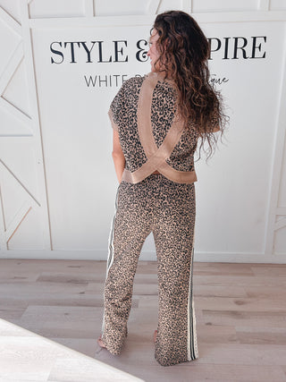 Jocelyn  Short Sleeve Leopard Top