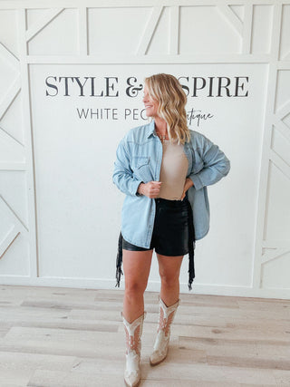 Nona Western Yoke Denim Shirt
