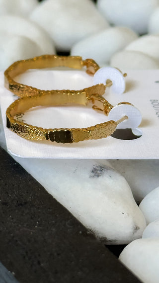 Hammered Texture Hinge Back Earrings *Final Sale*