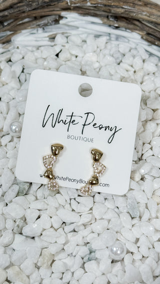 Linked Hearts CZ Earring. *Final Sale*
