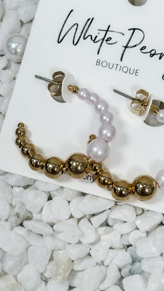 Ball Bead Gold Dipped Earrings *Final Sale*
