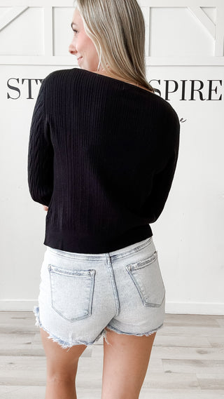 Megan Tie Front Sweater