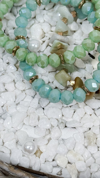 Prism Cut Bead Stone Bracelets *Final Sale*