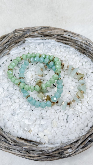 Prism Cut Bead Stone Bracelets *Final Sale*