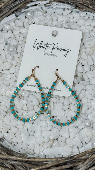 Open Teardrop Dangle Earrings