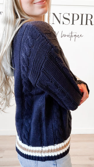 Cadence Contrast Hoodie Sweater