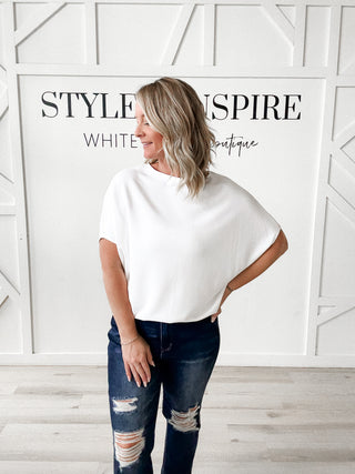 Kara Short Sleeve Scuba Oversized Top