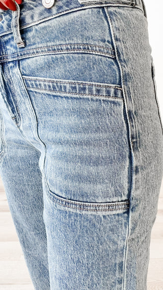 Vervet Cuffed Slim Wide Jeans