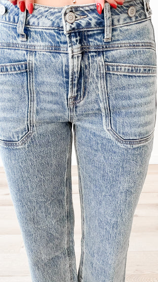 Vervet Cuffed Slim Wide Jeans