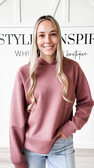 Carly Ribbed Side Vent Hoodie