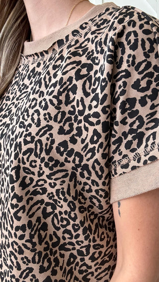 Jocelyn  Short Sleeve Leopard Top