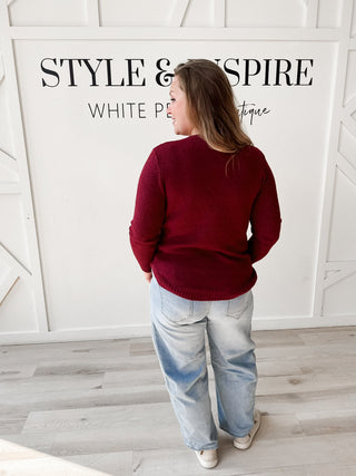 Hanna Marled Waffle Sweater