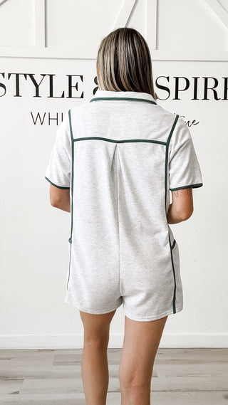 Madelyn Contrast Trim Romper *FINAL SALE*