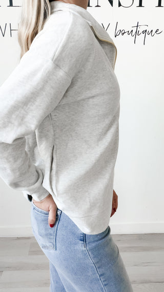 Veronica Half Zip Sweatshirt