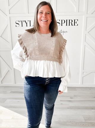 Quincy Knit Vest and Blouse