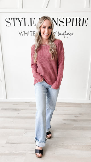 Mindy Waffle Sweater