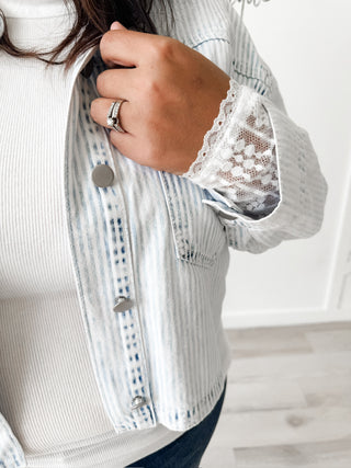 Sammy Washed Stripe Jean Jacket