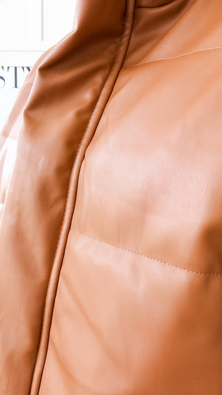 Trudy Quilted Faux Leather Vest