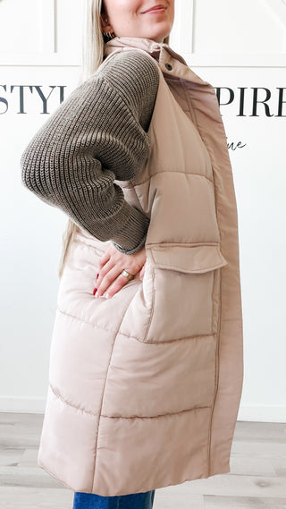 Gwen Long Quilted Vest