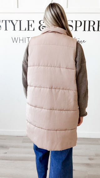 Gwen Long Quilted Vest