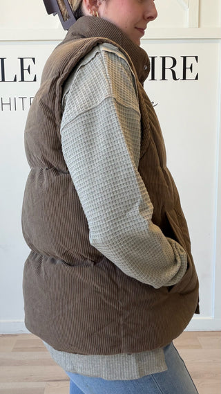 Nanette Corduroy Puffer Vest
