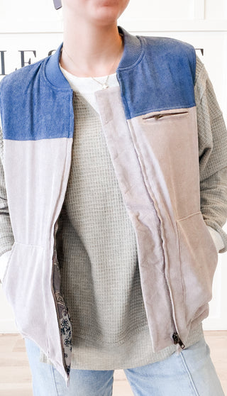 Jordan Color Block Corduroy Vest