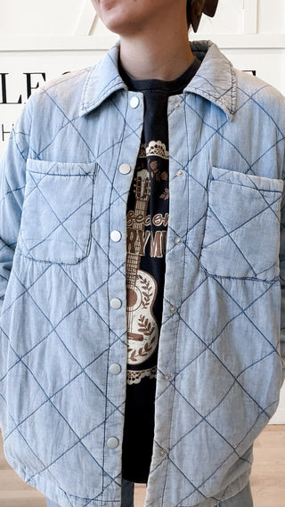 Savannah Quilted Tencel Shacket