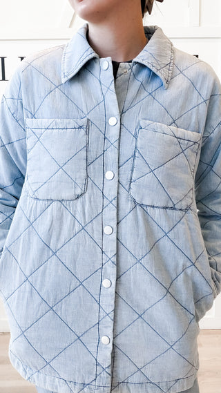 Savannah Quilted Tencel Shacket