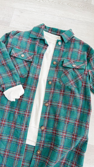 Bridgette Plaid Long Shacket