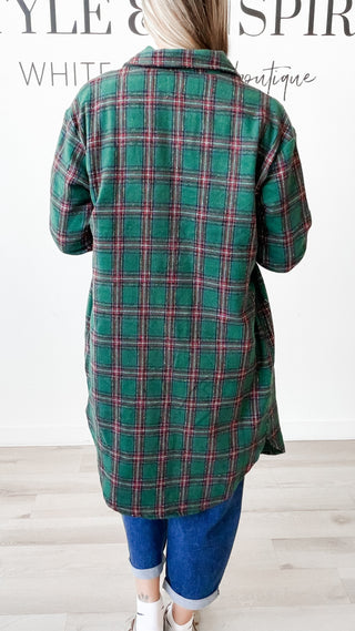 Bridgette Plaid Long Shacket