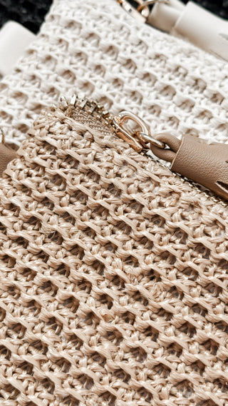 Rome Raffia Clutch Wristlet