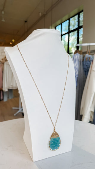 Wire Wrapped Chevron Bead Necklace *Final Sale*