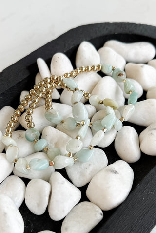 Stone and Metal Bead Bracelets. *Final Sale*
