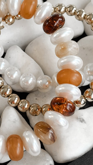 Pearl and Marble Resin Bracelets. *Final sale*