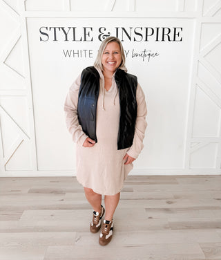 Trudy Quilted Faux Leather Vest