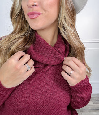 Morgan Turtleneck Waffle Sweater