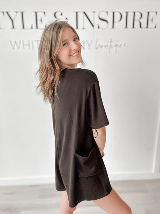 Rennie Half Sleeve Scuba Romper *Final Sale*