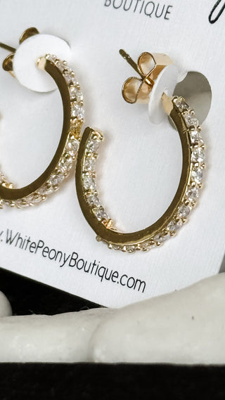 Sparkle Open Hoop Earrings *Final Sale*