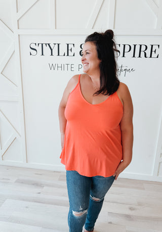 Rhonda Double V-Neck Loose Fit Cami *FINAL SALE*