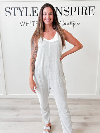 Trudy Spaghetti Strap Ribbed Jumpsuit