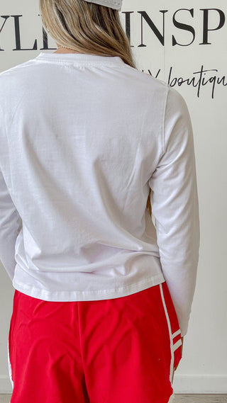 Carol Pima Bliss Boyfriend LS Top