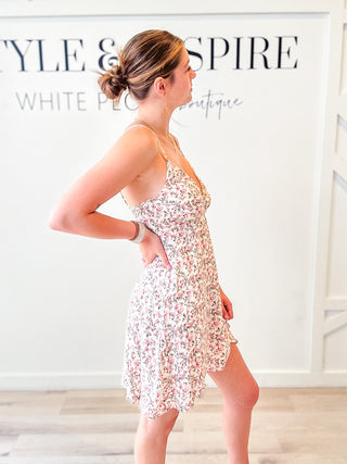 Kyla V-Neck Floral Mini Dress *FINAL SALE*