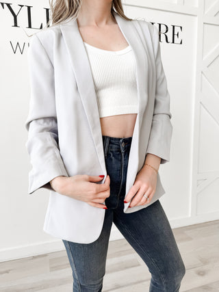 Aria 3/4 Ruched Sleeve Blazer