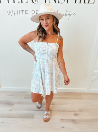 Evelyn Bow Front Floral Mini Dress *FINAL SALE*